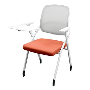 折叠会议椅带写字板一体椅学生写字板椅书写板听写椅网布靠背椅