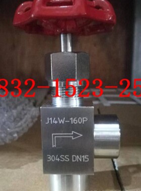 J14H/W-64P/160P 304SS不锈钢双内丝/内螺纹90度直角式针型阀DN15