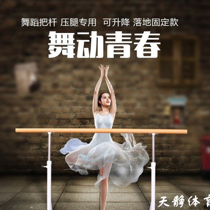 移动式舞蹈把杆墙壁固定压腿杆落地固定舞蹈室把杆家用舞蹈压腿杆