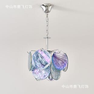 法式穆拉诺七彩玻璃吊灯简约温馨客厅卧室走廊过道楼梯装饰小吊灯