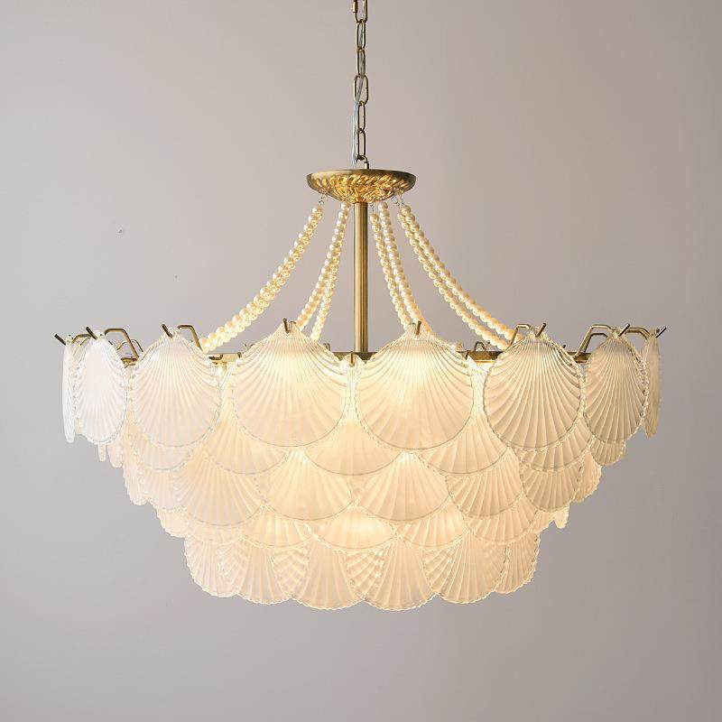 法式客厅玻璃吊灯美式后现代简约设计师款珍珠贝壳主卧室餐厅灯具,鲜花速递/花卉仿真/绿植园艺,割草机/草坪机,淘宝优惠券,粉丝福利购,淘宝优惠卷