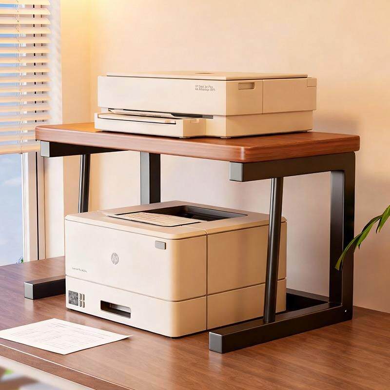 打印机置物架办公室桌面上小型家用多功能复印机文件收纳整理架子