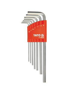 易尔拓YATO 7件套S2钢公制加长平头内六角扳手套装YT-58826