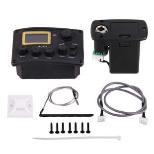 民谣木吉他拾音器EQ均衡器4段吉它拾音器硬棒可打板带调音显示屏