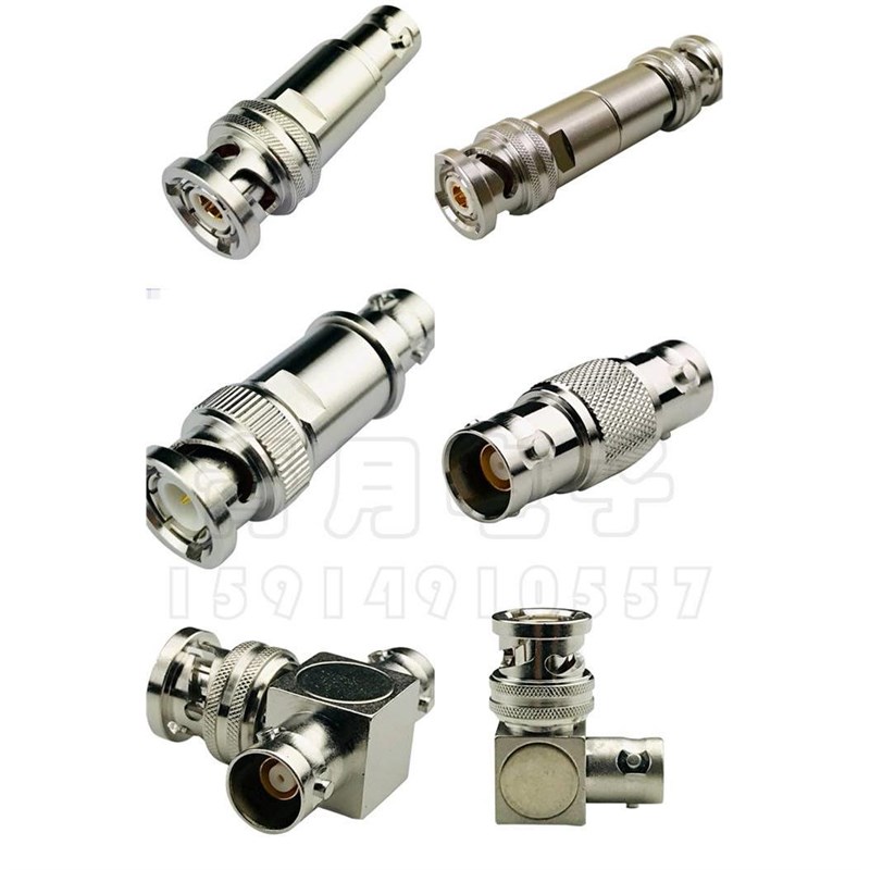 TRB三卡口转接头BNC公母BJ77三同轴弯插公母座PL75-47测试头1553B