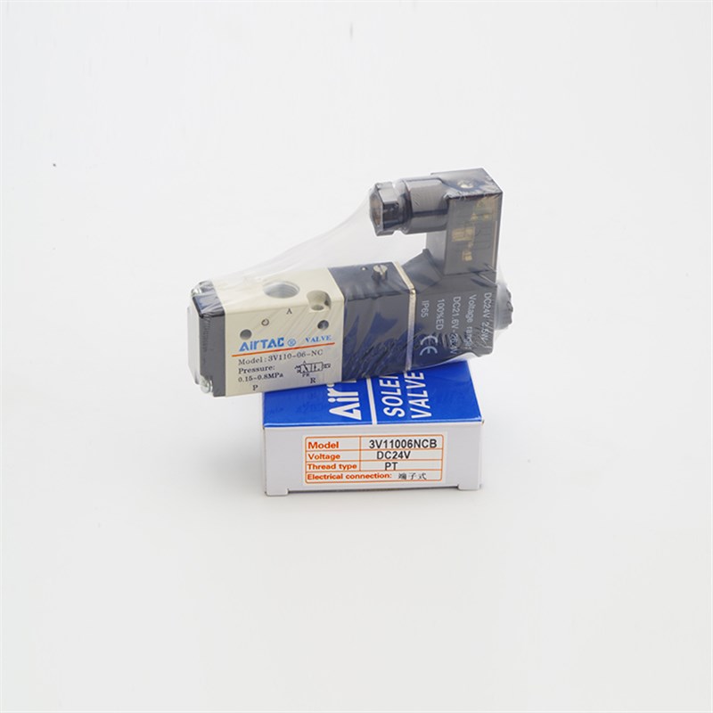 3V110-06-08NOA/NCA电磁阀二位五通单电控阀换向气阀 DC24V