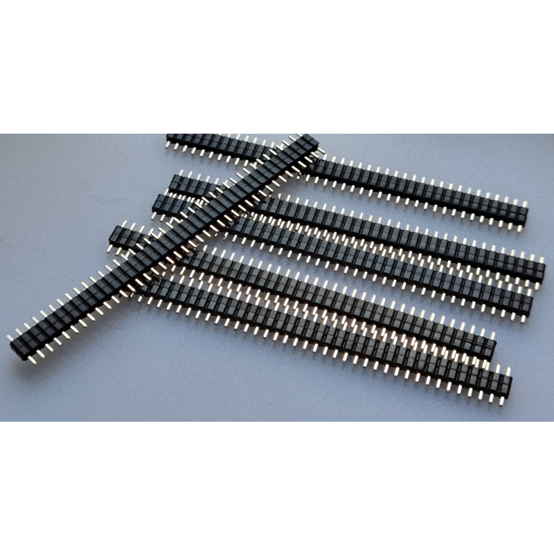 间距2.0MM二塑料居中1*2P/3P/4P/5P/6P/40P单排双塑排针L9/L10.5