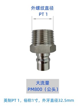 不锈钢大流量C式气动快速接头4分6分1寸船用接头SM400SH600SF800