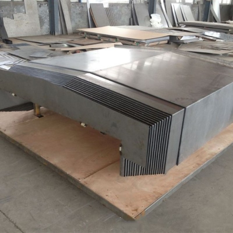 钢板防护罩数控加工中心伸缩式护板钣金850机床导轨钢板防护罩