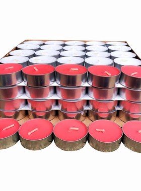 无烟白色小蜡烛24小时加热煮茶保温香薰火漆酒R店节日浪漫西餐生