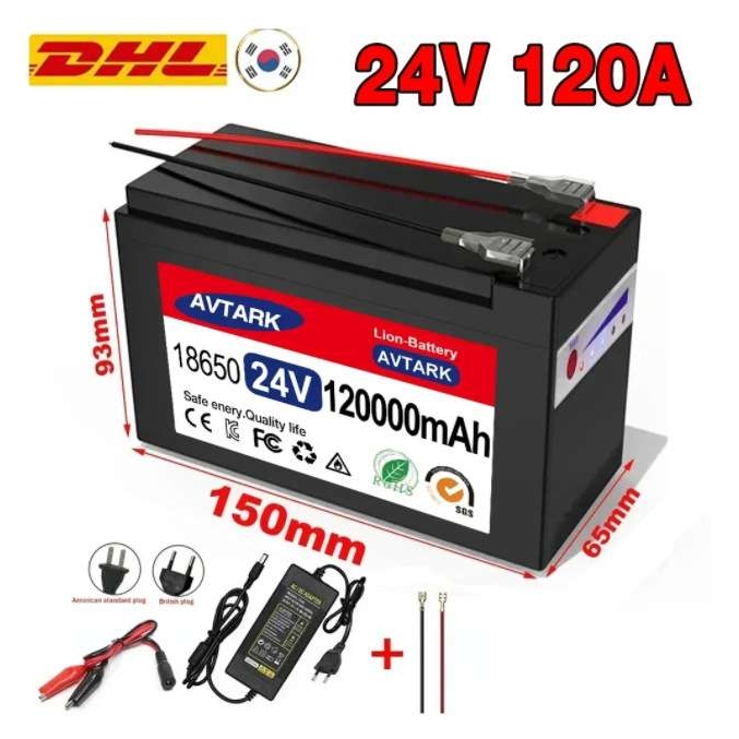 24V 100Ah 120Ah锂电池18650 太阳能板充电 户外露营 备用电源