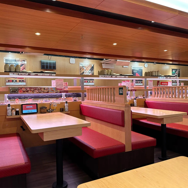 寿司郎同款日料店寿司餐饮桌椅面馆烤肉西餐厅卡座沙发组合商用