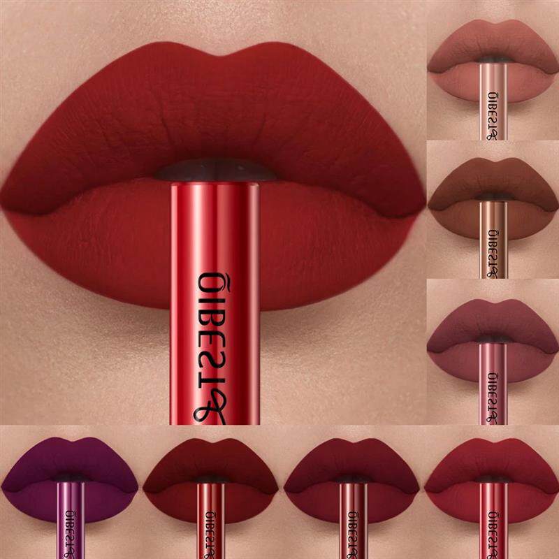 Matte Liquid Lipstick Waterproof Velvet Nude Sexy Red Lip Gl