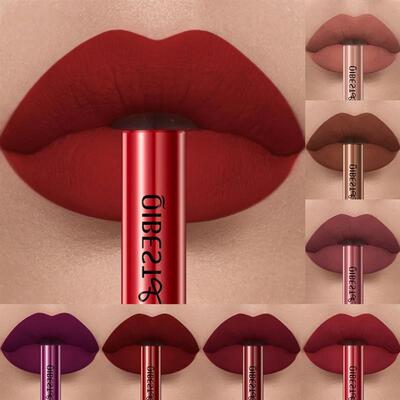 Matte Liquid Lipstick Waterproof Velvet Nude Sexy Red Lip Gl