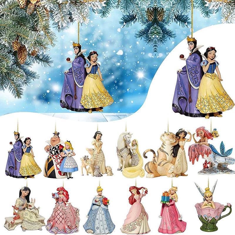 Christmas Pendant Xmas Tree Decoration Princess Flat Cartoon