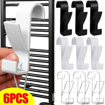 3/6PCS Bathroom Hanger Clips Heated Towel Radiator Rail Hook