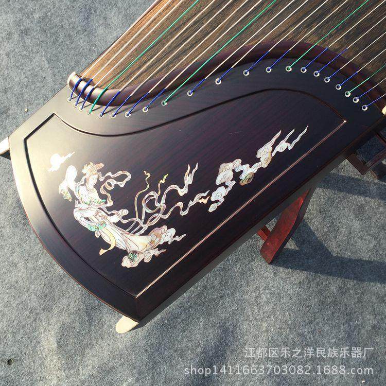 扬州古筝 厂家直销混批 檀木贝雕嫦娥奔月款高品质演奏级古筝定制