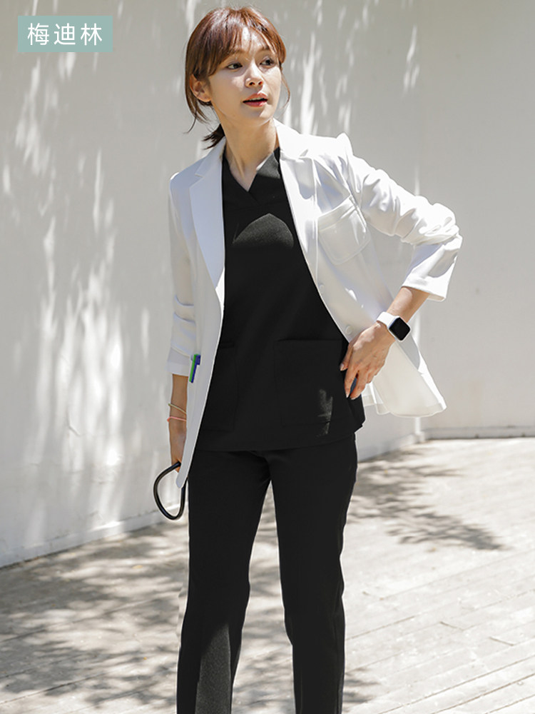 한국 검정 손세탁복 여성 미용사 작업복 구강 의사 브러쉬 손복 남성 치과 수술복 간호사복