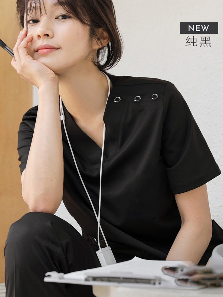 한국 검정 손세탁복 여성 미용사 작업복 구강 의사 브러쉬 손복 남성 치과 수술복 간호사복