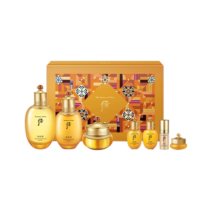 海南免税【淘金币】Whoo后拱辰享套装弹润紧塑水润修护水乳面霜眼