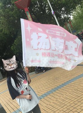 定制杨博文应援大旗TF家族四代明星户外演唱会手持大旗音乐节大旗