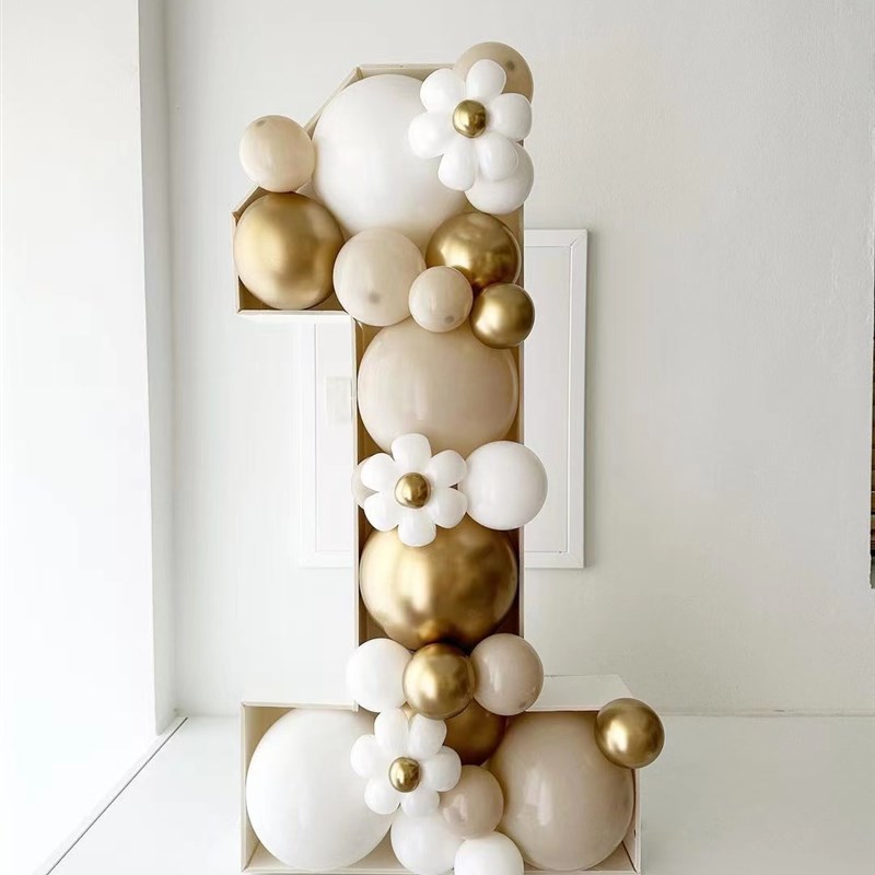 生日数字造型气球填充KT背景板立柱儿童1M周岁场景布置小红书同款