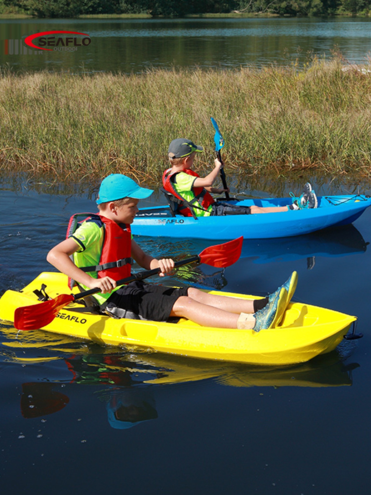 新品水上运动皮划艇儿童船平台舟橡皮艇桨救生衣塑料艇拖车