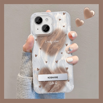 羽纱晕染爱心适用多型号手机壳