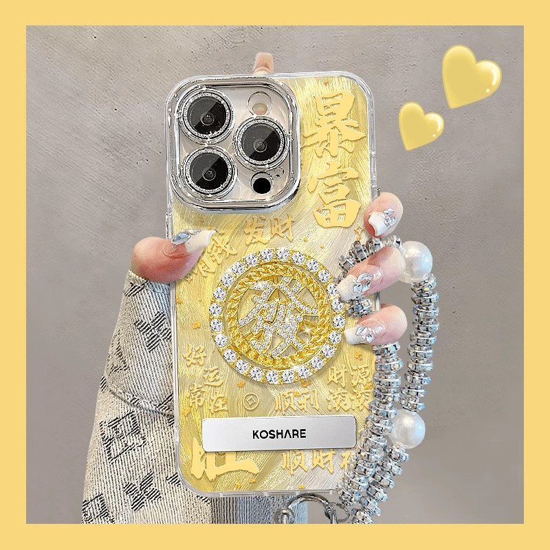 暴富发转盘适用苹果16promax手机壳iPhone15新款华为mate60pro个性OPPOReno12小米14女vivos19镜头膜全包p70