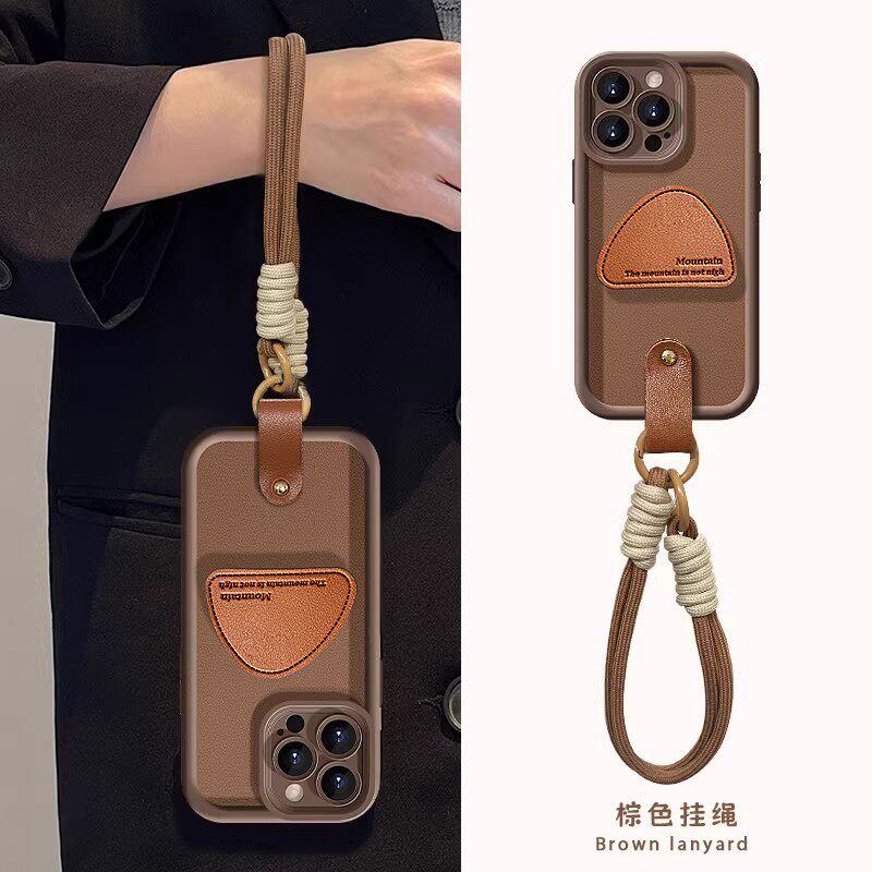 三角支架天眼皮纹适用手机壳