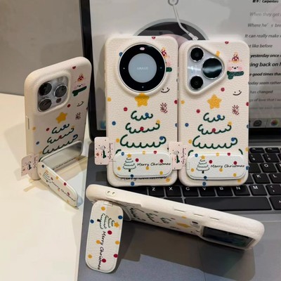 适用多型号狗狗圣诞树皮纹TPU壳