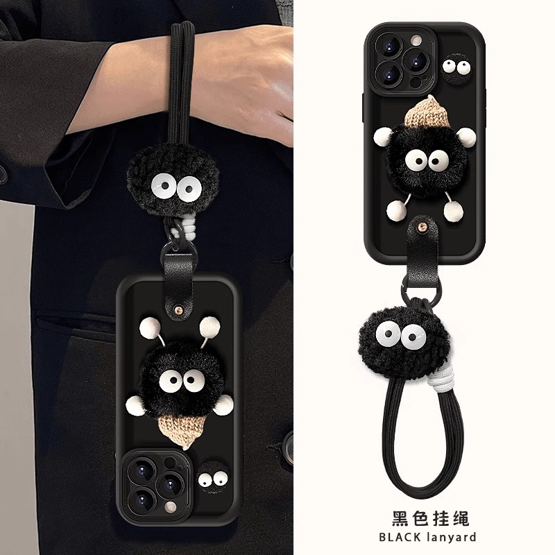 黑煤球公仔适用多型号手机壳