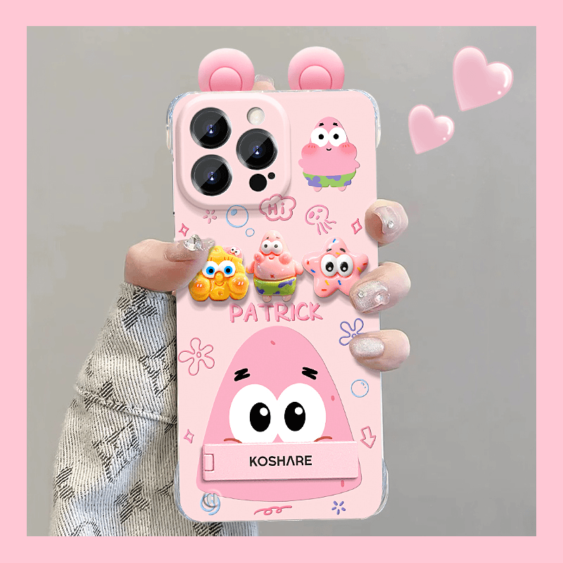 海底好朋友公仔无边适用苹果15promax手机壳华为mate60pro新款pura70卡通OPPOReno12可爱vivos19女x100小米14