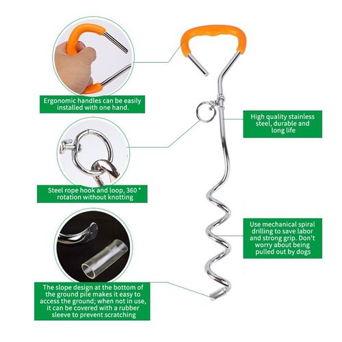 New Pet Leash Fixed Pile Dog StakeE Leash  Outdoor Camping G