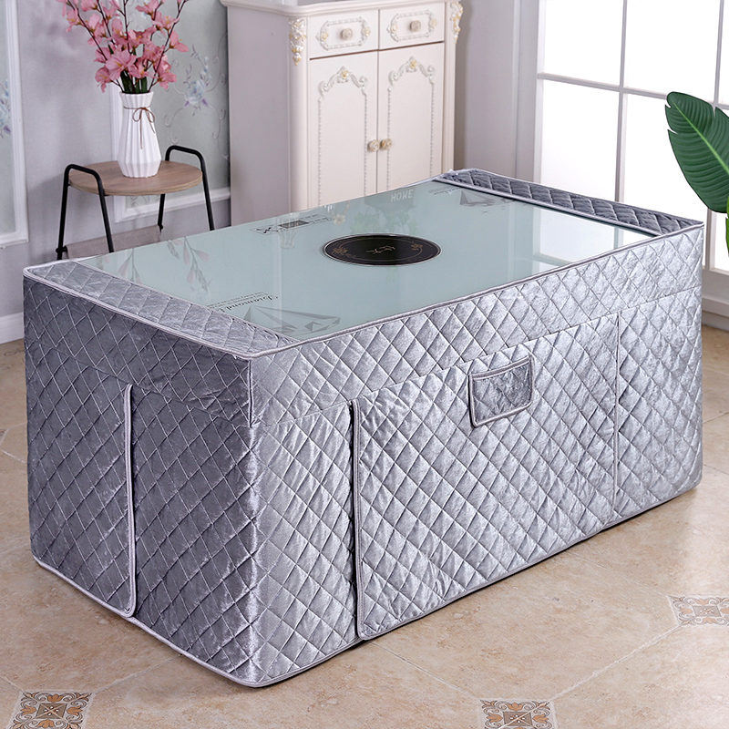 新款加厚电炉罩烤火罩加绒长方形取E暖炉L茶几桌布罩套电烤火炉罩