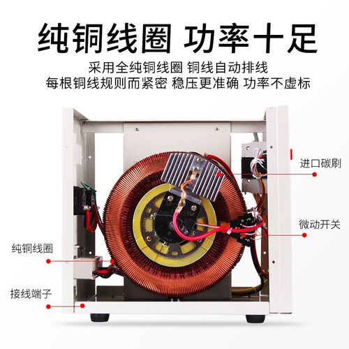 上海人民220V纯铜全自动家用大功率稳压器B500W1500W3000W10000W