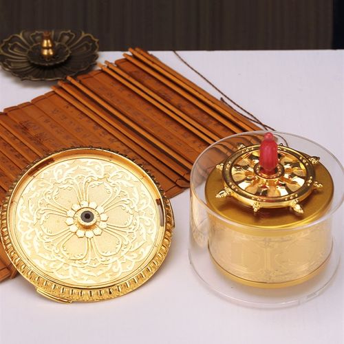 合金指捻转金轮转经简指尖装饰高B端精工亚克力工艺品家用桌面摆