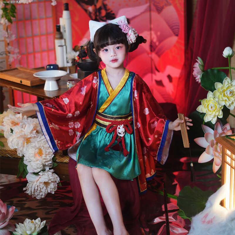 万中圣节白蛇衣缘起l青坊主cospay服女装童cos服国风连裙汉宝服快