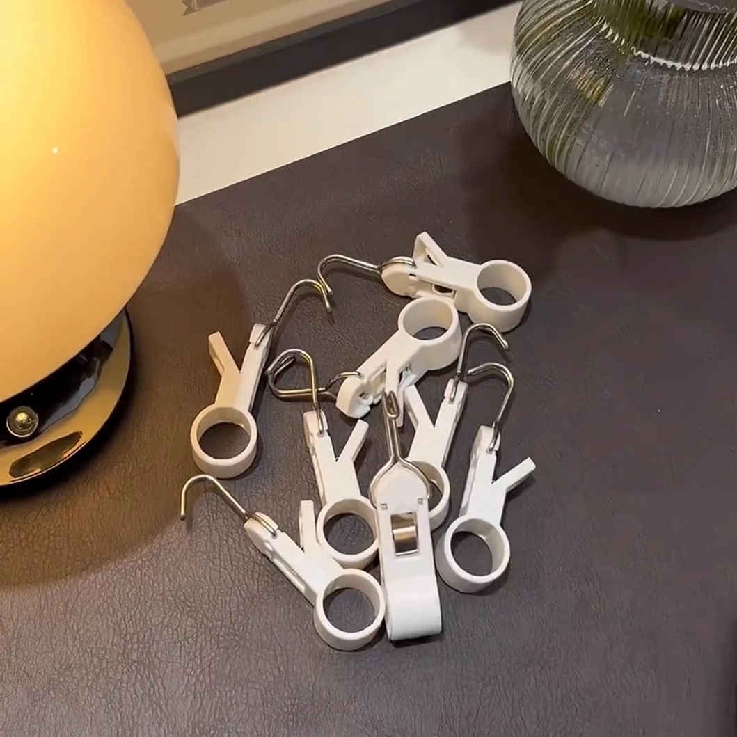 新款大号夹管挂钩厨房双头夹子免打孔管固定毛巾架子夹杆旋转型