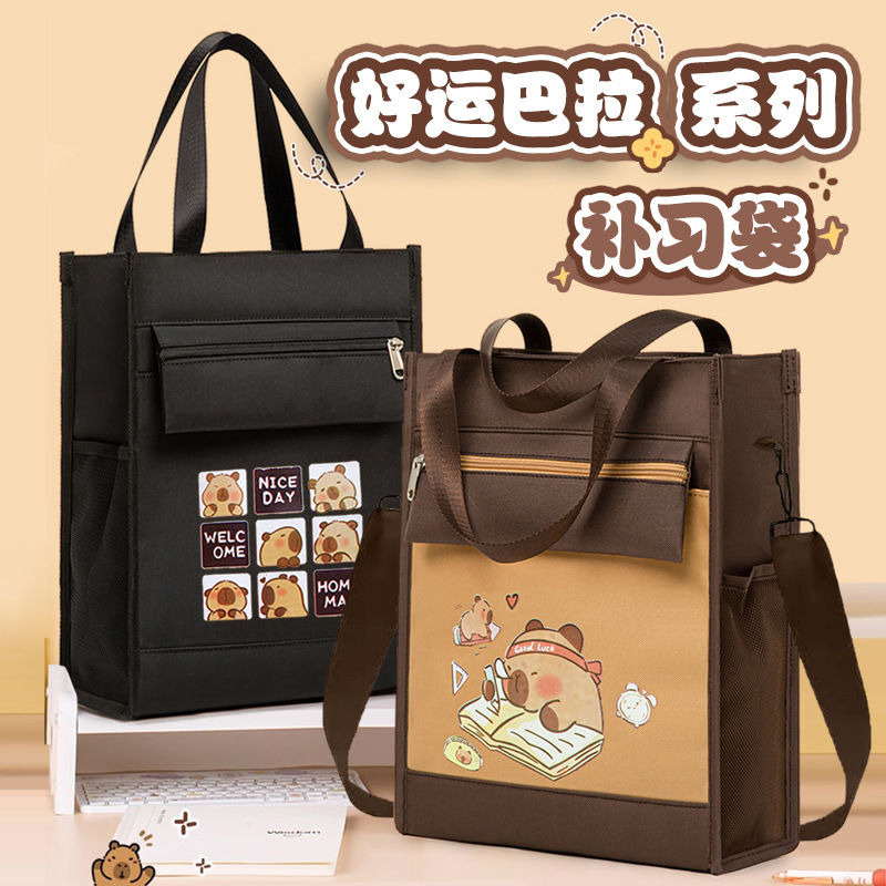 2025新款学美术书包初中生补课文件袋女孩多功能收纳袋