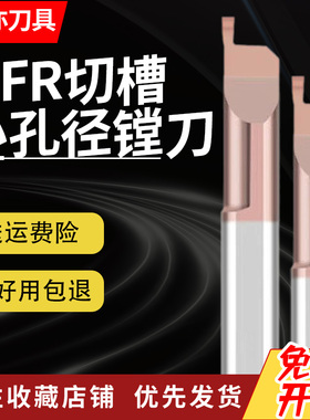 安亦MFR小径镗刀整体钨钢合金端面槽刀MFL镗刀微型小孔径4/5/6/8