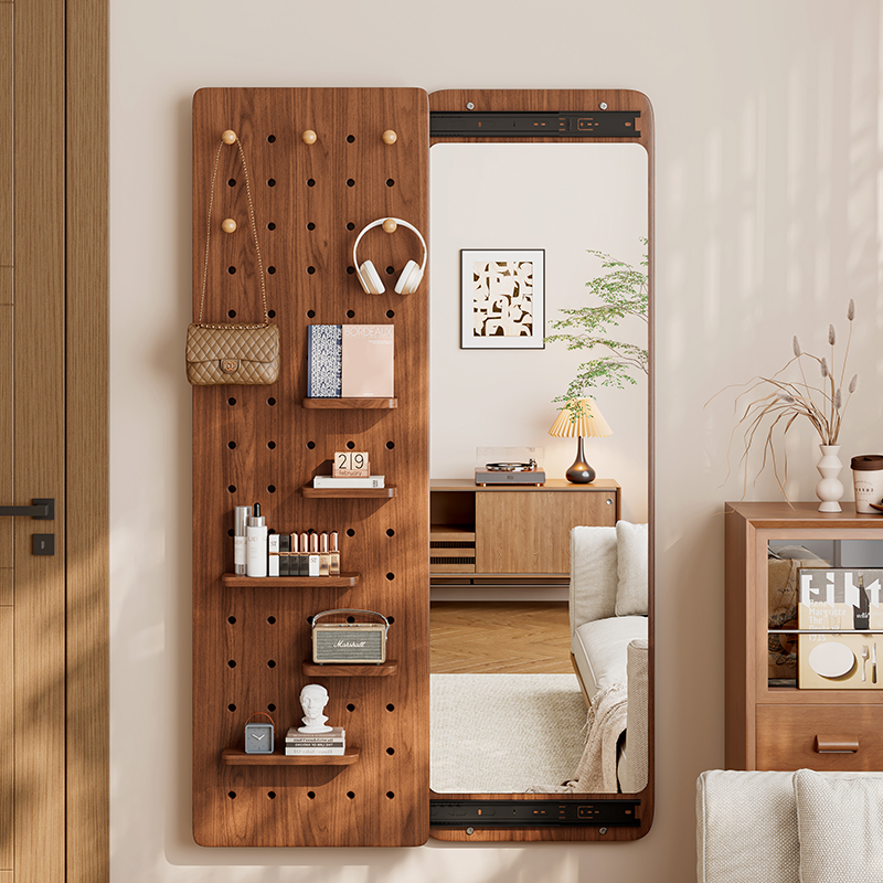 可推拉洞洞板全身镜