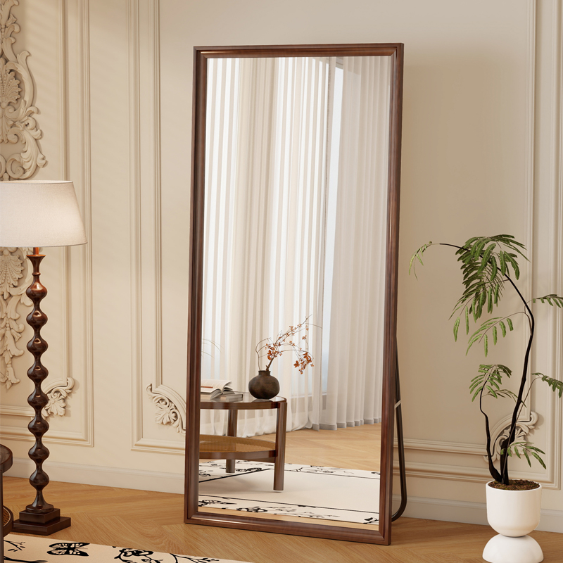 中古风穿衣镜全身镜挂墙法式复古镜子家用客厅落地镜服装店试衣镜