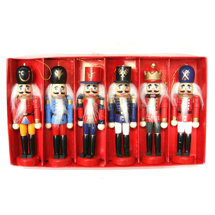 圣诞节装饰品胡桃夹子木偶士兵12CM儿童节日礼物木质锡兵桌面摆件