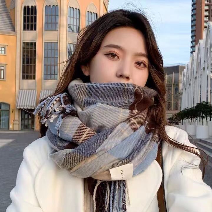 围巾女冬款学生韩版百搭可爱日系披肩秋冬季款网红加厚保暖围脖