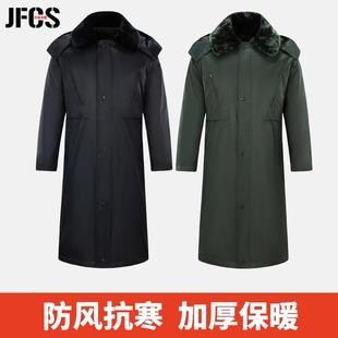 2024款 加绒加厚保暖冷库防寒棉服过膝棉大衣劳保棉袄 军大衣男冬季