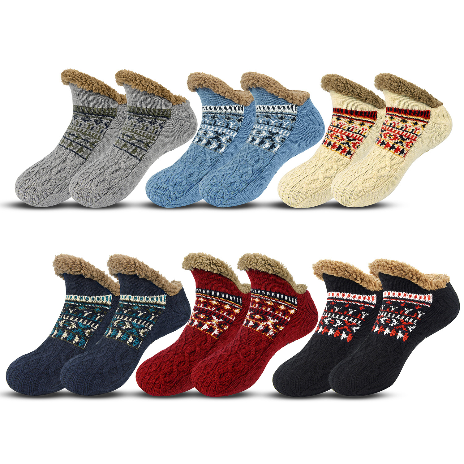 室内居家拖鞋袜 Slipper socks 男士地板袜 冬季保暖防滑睡眠袜子