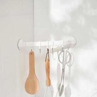 厂家直供553真空吸盘五连活动挂钩厨房浴室移动毛巾架强力无痕