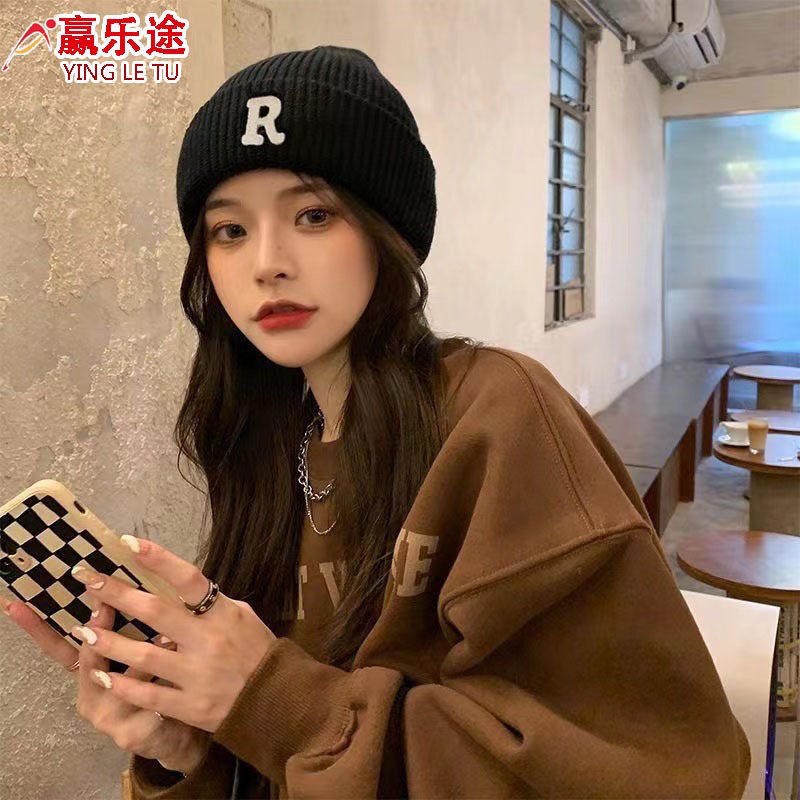 秋冬季新款毛线帽子女高弹力显脸小针织帽月子帽男士冬帽学生棉帽
