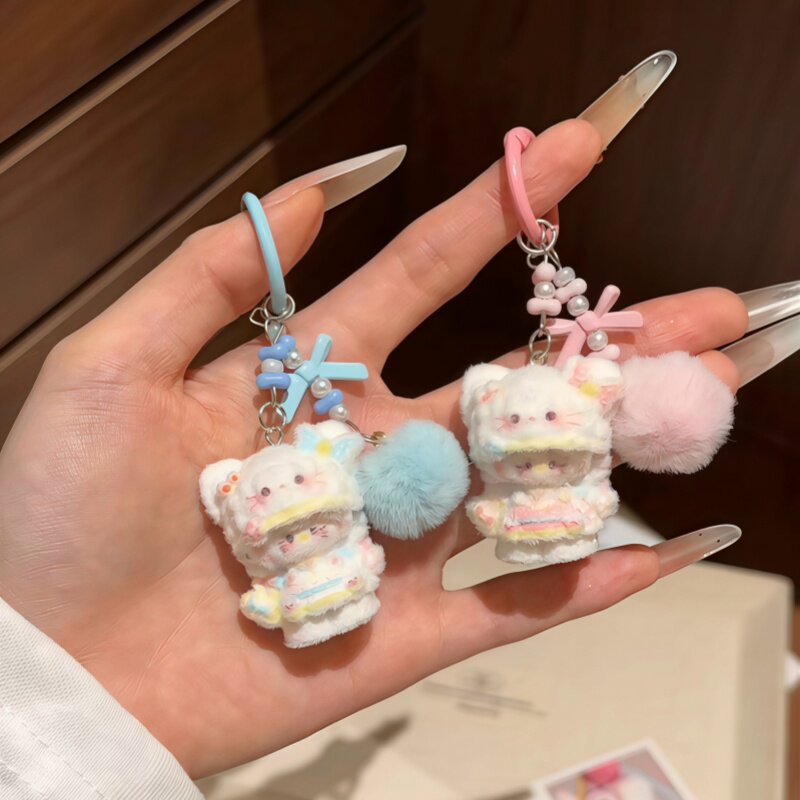 软fufu小猫挂饰｜珍珠蝴蝶结图片